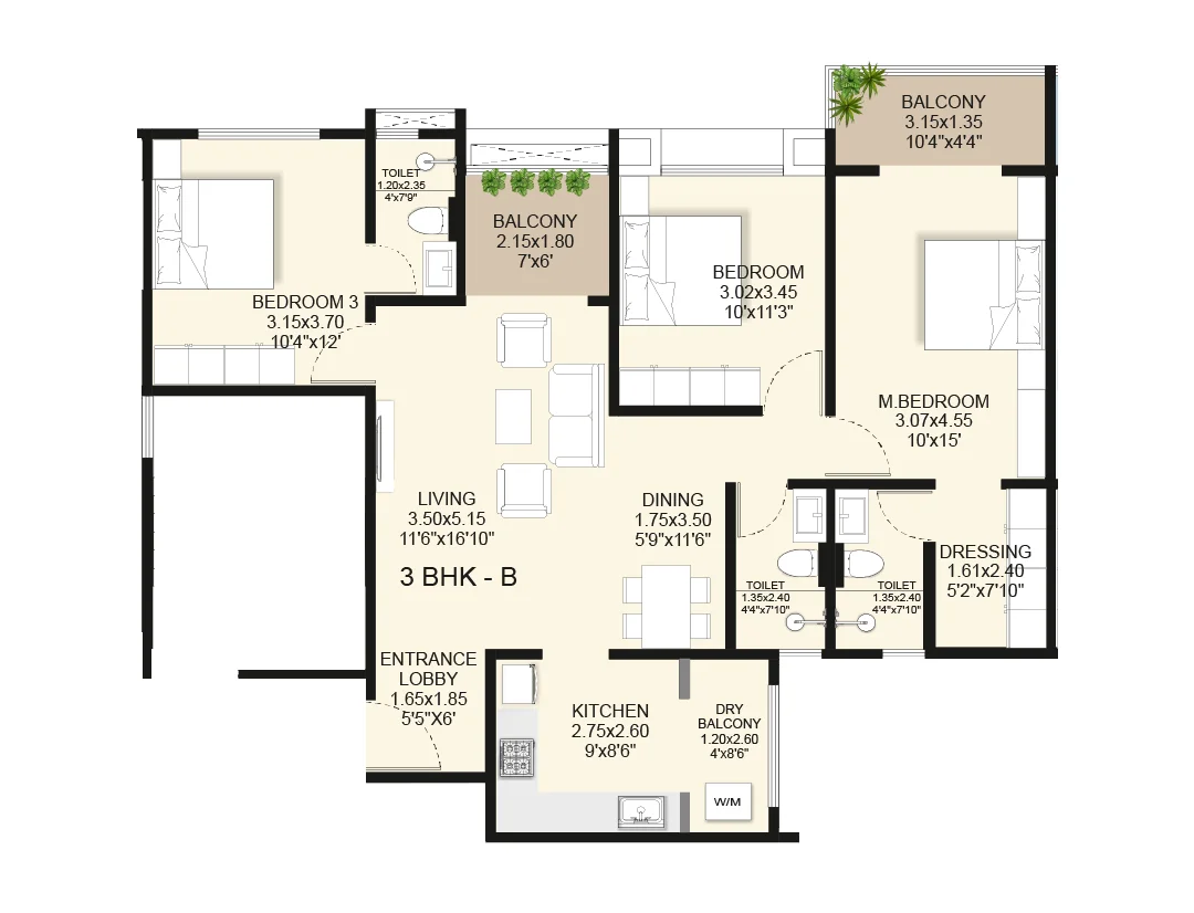 Anshul Casa Wakad 3 BHK